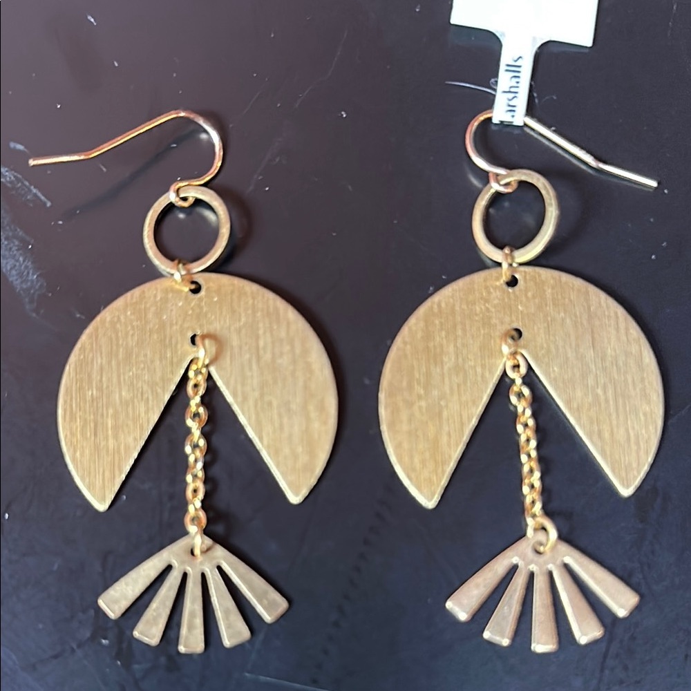 Marshalls Gold Art Deco Earrings